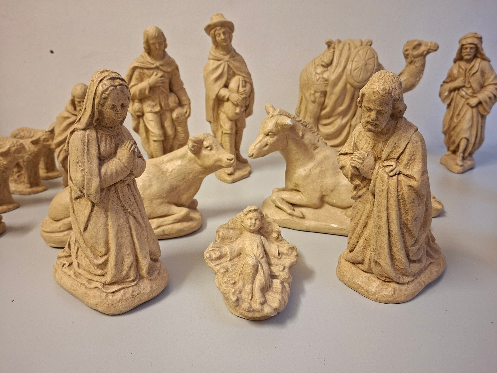 Grote Kerst Beelden groep - 21 Stuks, Ophalen, Gebruikt, Beeld(je), Christendom | Protestants