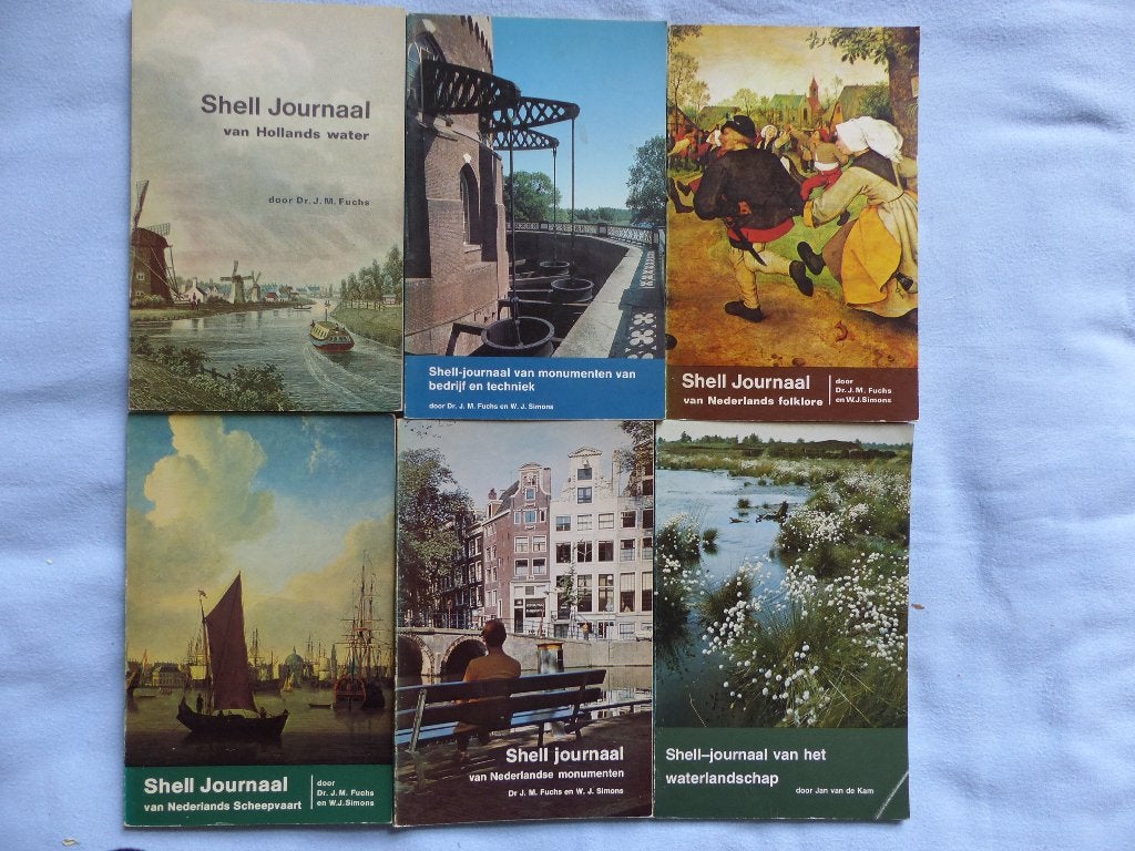 11 x Shell journaal o.a.: Hollandse wateren, Boeken, Fiets- of Wandelgids, Ophalen of Verzenden, Benelux, Gelezen