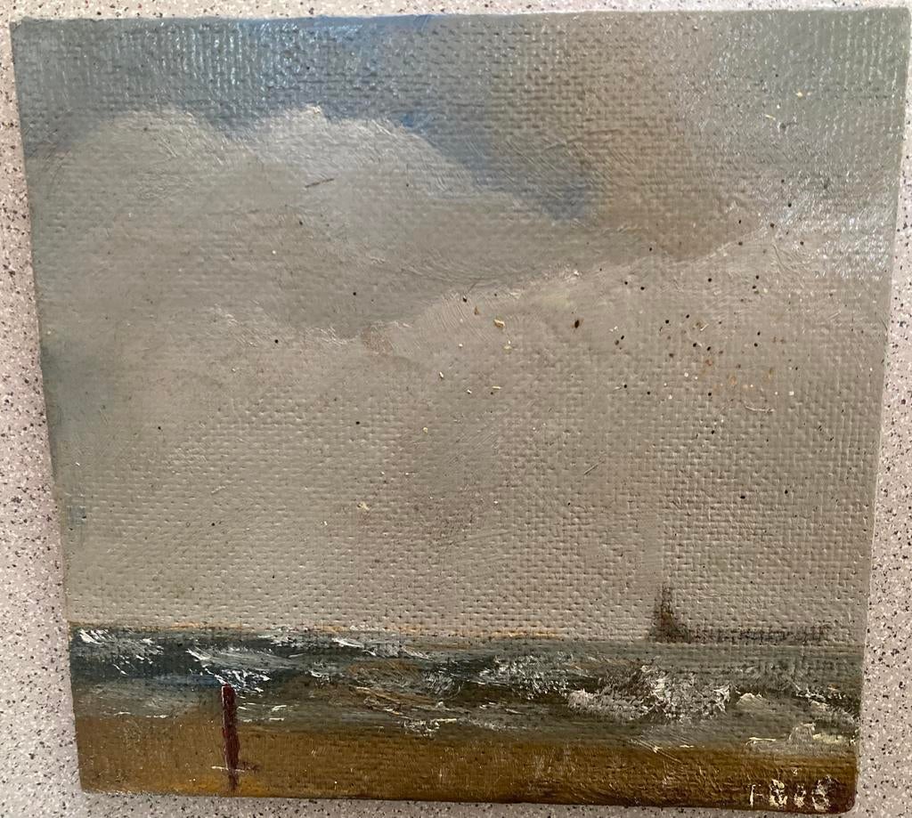 Schilderij Terschelling Paal 8 Folkert Boersma 2008 Olieverf, Verzenden