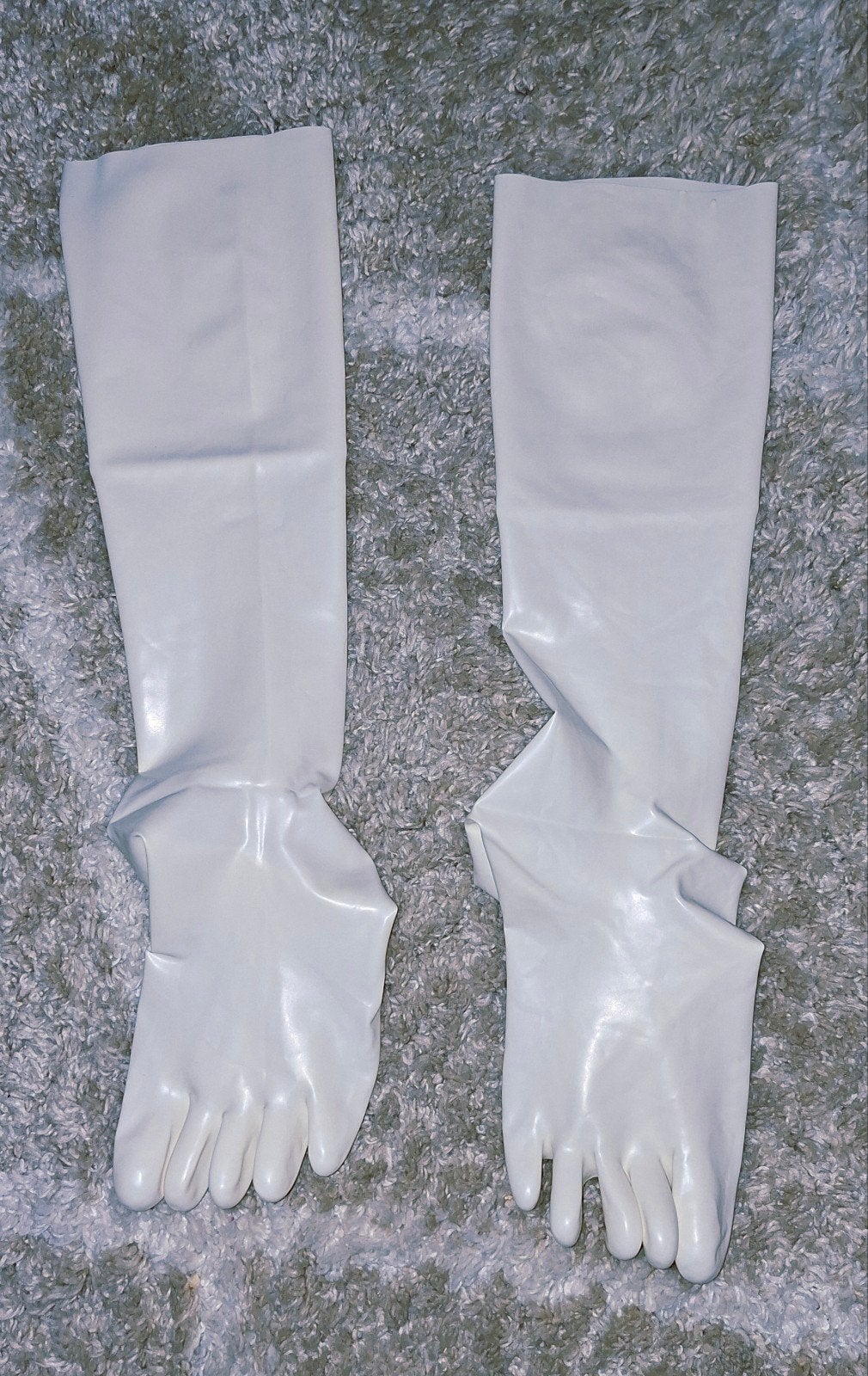 Nieuwe witte latex voeten L/XL, Verzenden, Nieuw