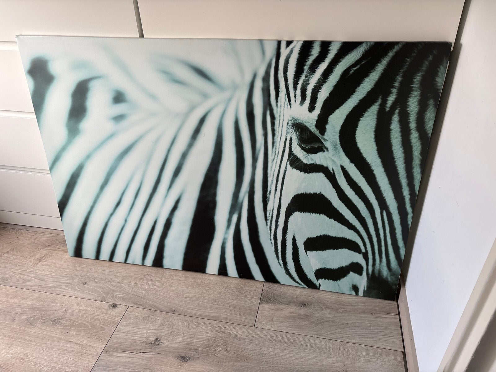 Ikea Bekkende Zebra Doek met lichte gebruikerssporen, 50 – 75, Gebruikt, Ophalen of Verzenden, Print