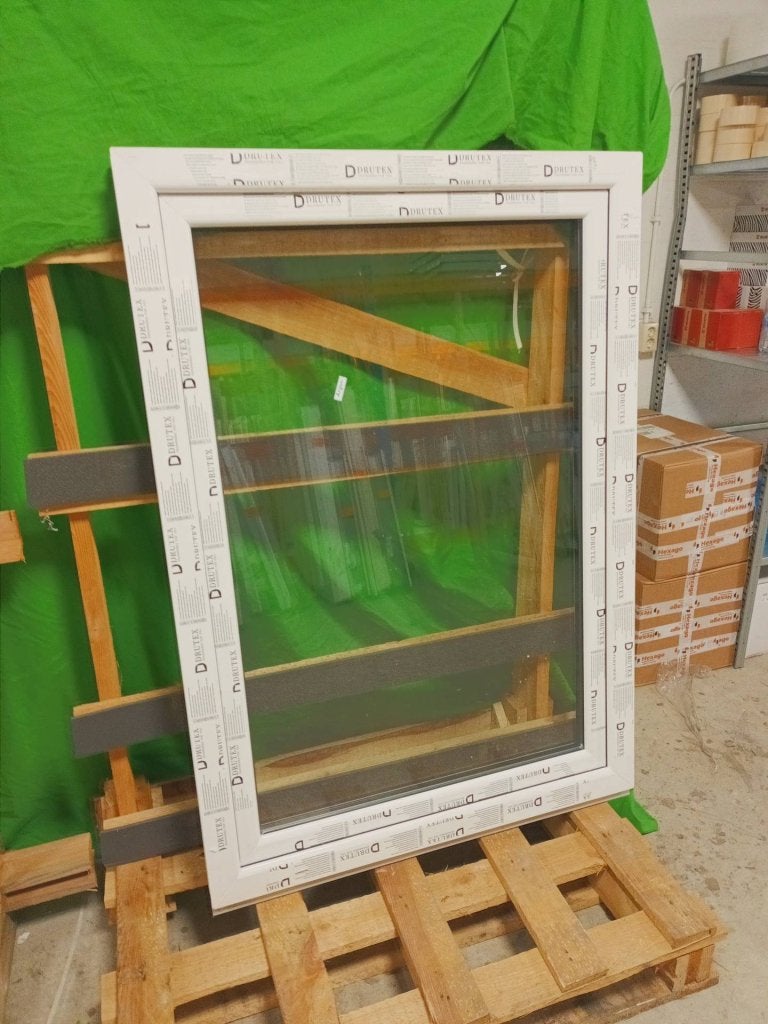Kunststof Draaikiep kozijn  b102 x h144 cm Wit  -534-, Kunststof, Raamkozijn, Niet ingevuld, Nieuw