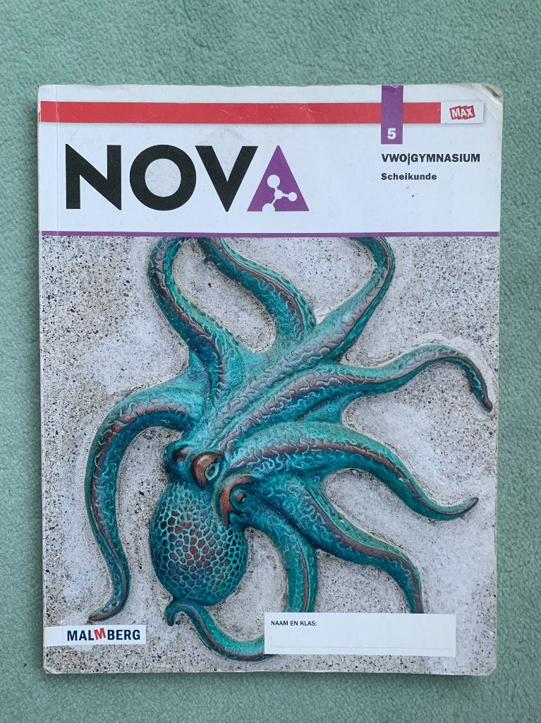 Nova Scheikunde | MAX 5 vwo/gymnasium, Boeken, VWO, Scheikunde, Ophalen of Verzenden, Zo goed als nieuw