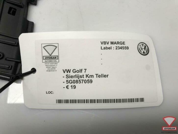 vw golf 7 sierlijst km teller tacho afdekking 5g0857059, Auto-onderdelen, Gebruikt, Volkswagen, Volkswagen AG, Berliner Ring 2
38440  Wolfsburg, DE