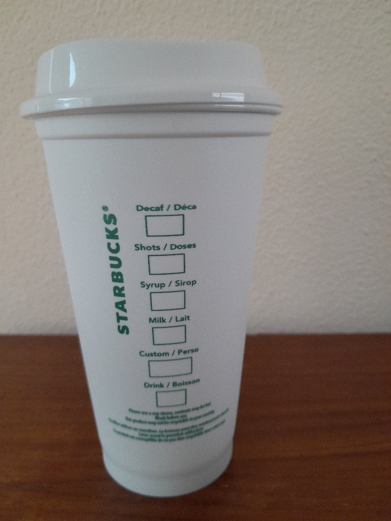 Starbucks herbruikbare beker met deksel , nieuw, Ophalen of Verzenden, Nieuw, Overige stijlen, Kop(pen) en/of Schotel(s)