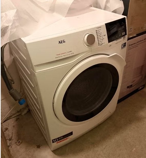 Gebruikt AEG 7000 Series KOMBI wasmachine, Witgoed en Apparatuur, Wasmachines, Ophalen, Gebruikt, Handwasprogramma, Voorlader