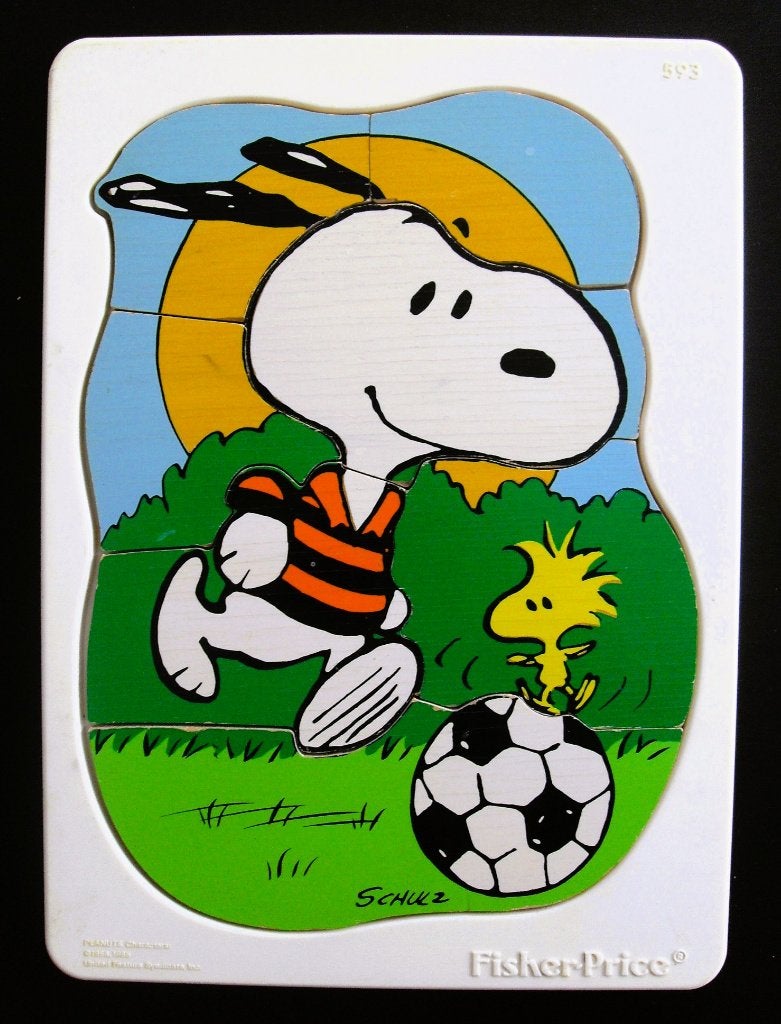 Snoopy FisherPrice Puzzel Vintage Peanuts, Ophalen of Verzenden, Snoopy, Zo goed als nieuw, Overige typen