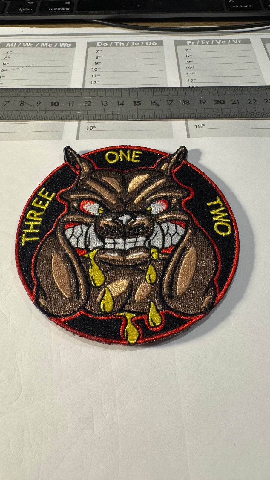 Patch luchtmacht klu 312 squadron, Ophalen of Verzenden, Zo goed als nieuw, Patch, Badge of Embleem