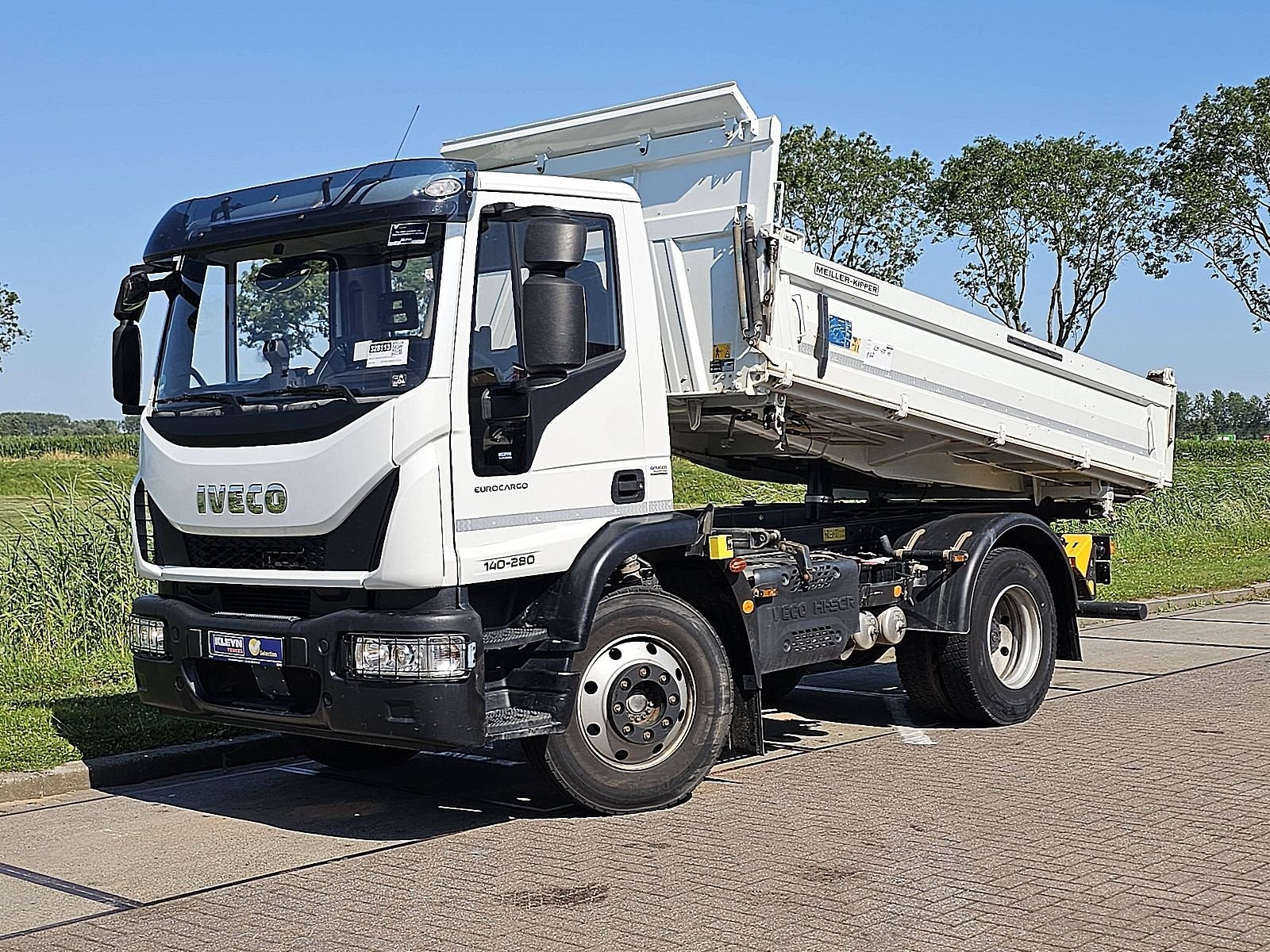 IVECO 140E28 EUROCARGO meiller 3s airco e6d, Automaat, 281 pk, Euro 6, Wit