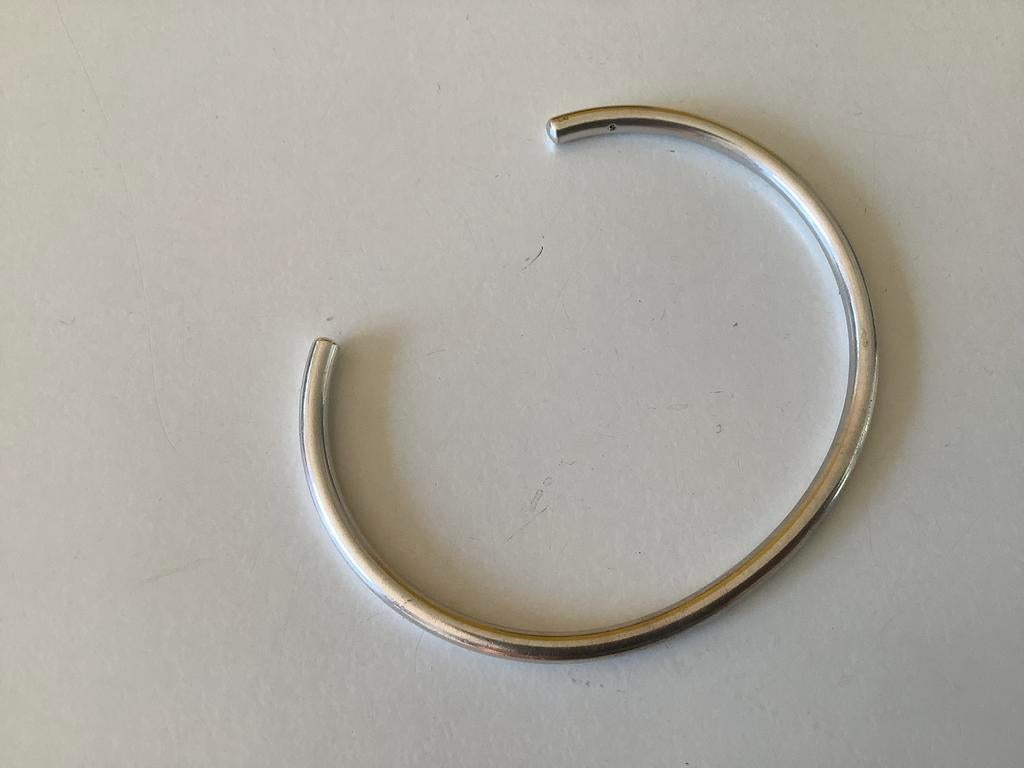 Trollbeads bangle, zilver, maat S., Ophalen of Verzenden, Zo goed als nieuw, Zilver