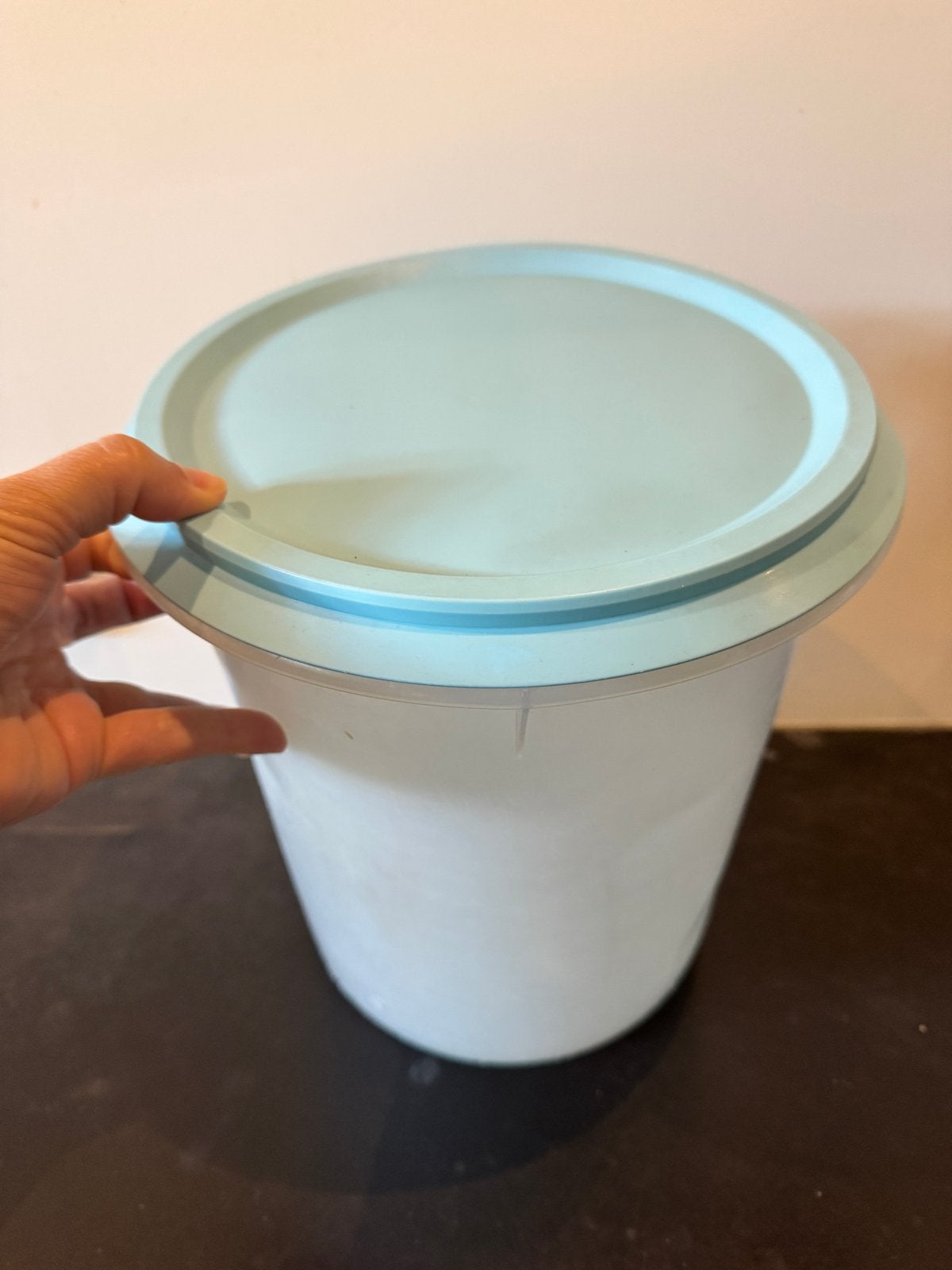 Tupperware wasemmer met deksel - Handig voor camping, Gebruikt, Overige kleuren, Ophalen of Verzenden, Met deksel