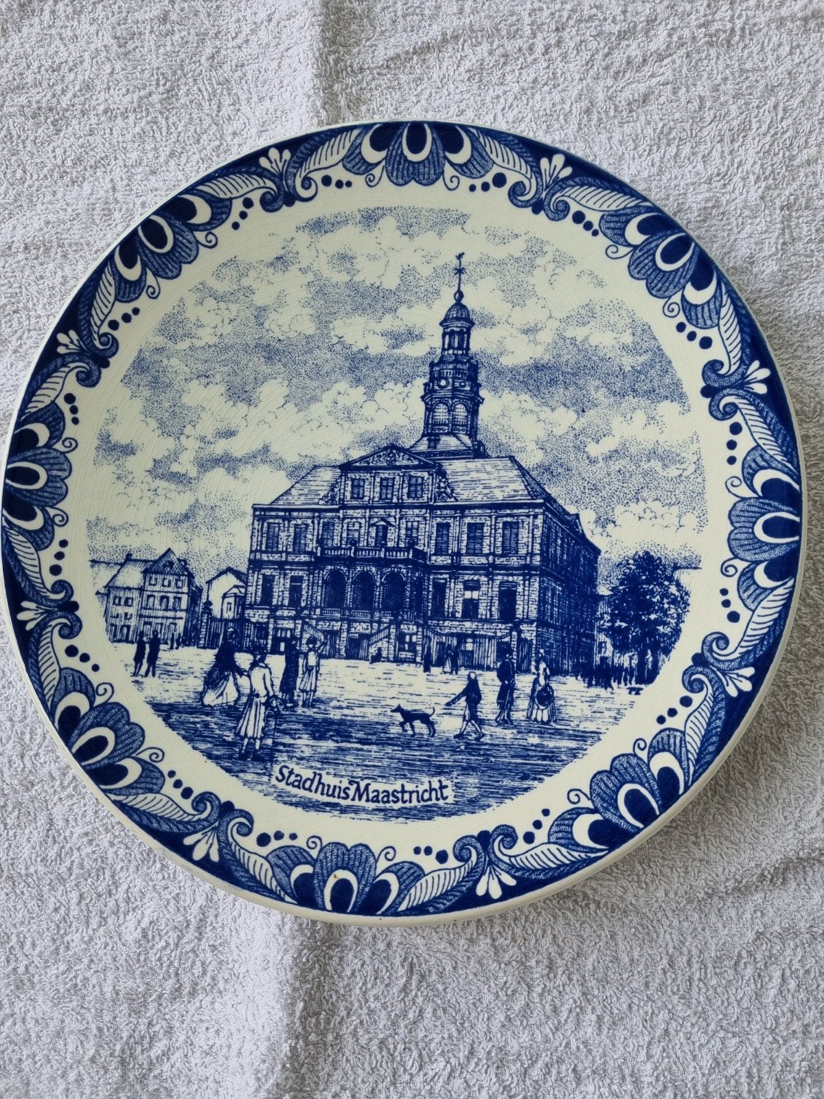 Delfts Blauw Wandbord Stadhuis Maastricht, Ophalen of Verzenden