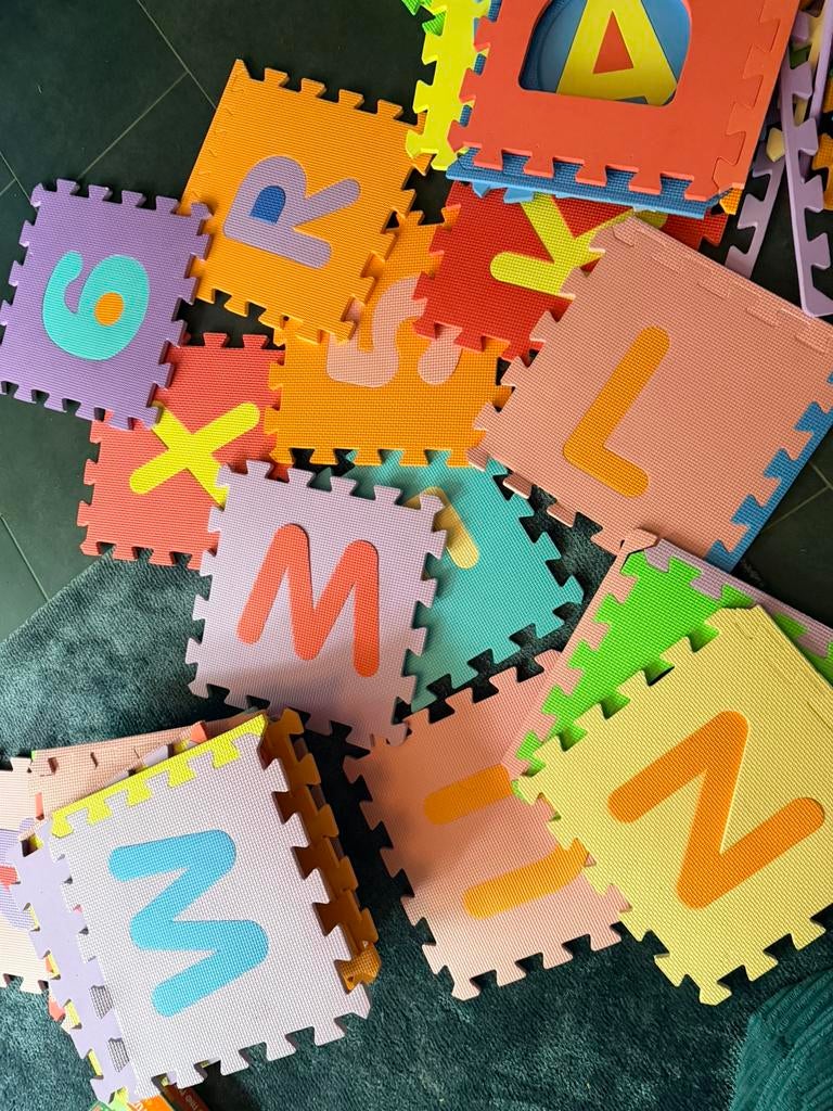 Speelvloer speelmat schuim tegels foam, Ophalen, Zo goed als nieuw