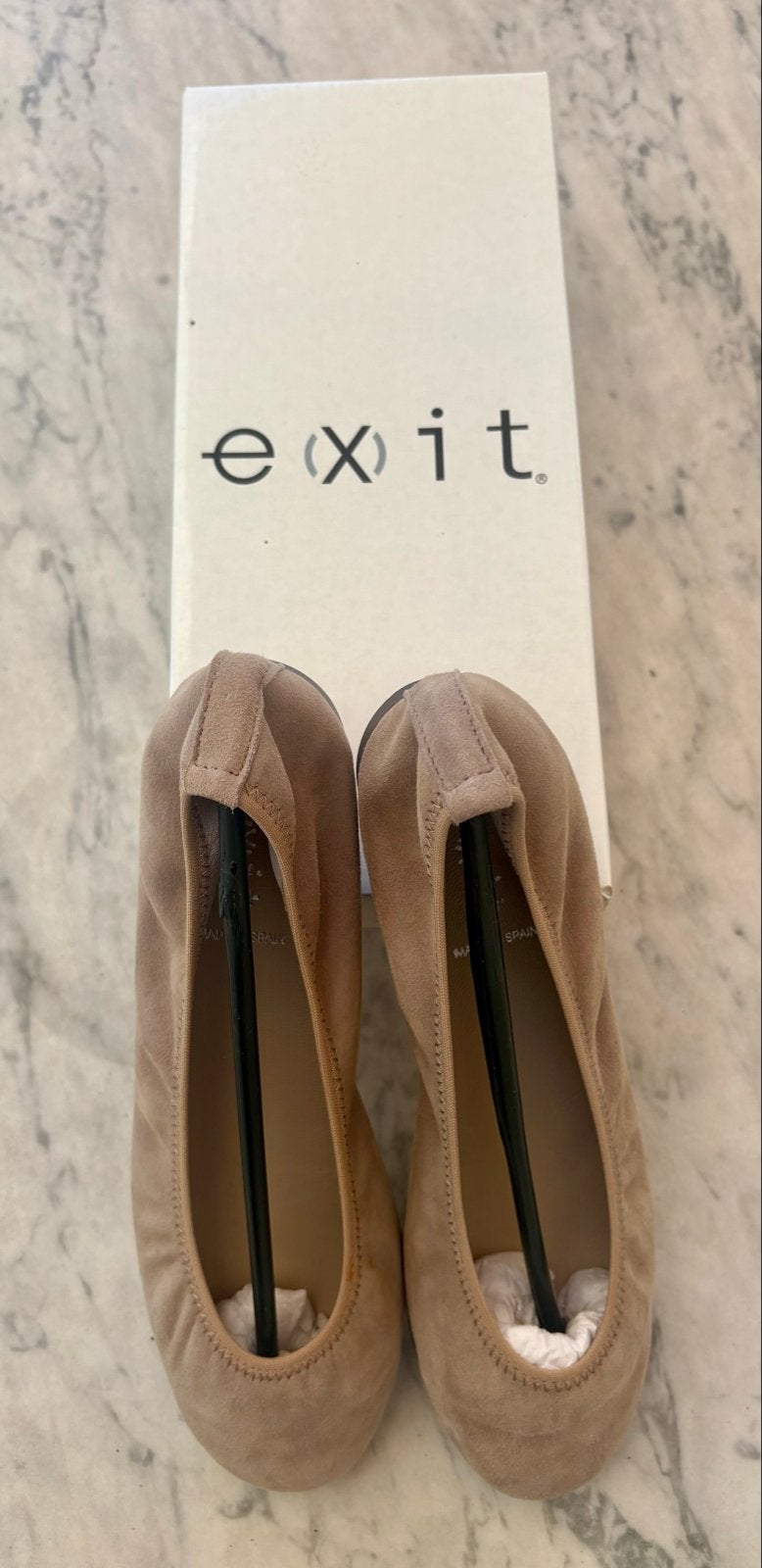 Exit Ballerina's - nieuw - Maat 40 suède, Kleding | Dames, Verzenden, Beige, Nieuw, Ballerina's