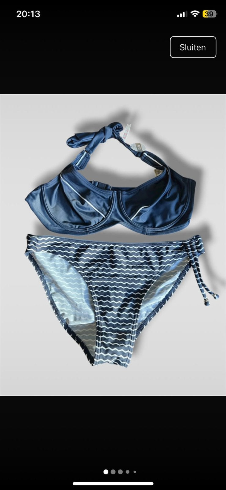 Esprit bikini cup 80D / broekje 38, Verzenden, Nieuw, Blauw, Bikini