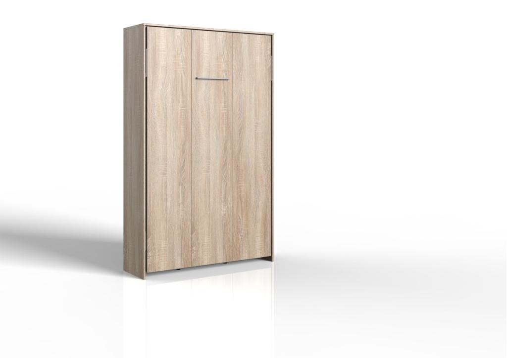 Juist opklapbed verticaal - 120x200 - Eikenkleur, Niet ingevuld, Niet ingevuld, Niet ingevuld