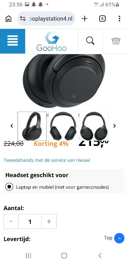 Sony headset, Ophalen, Overige typen, Zo goed als nieuw, Draadloos