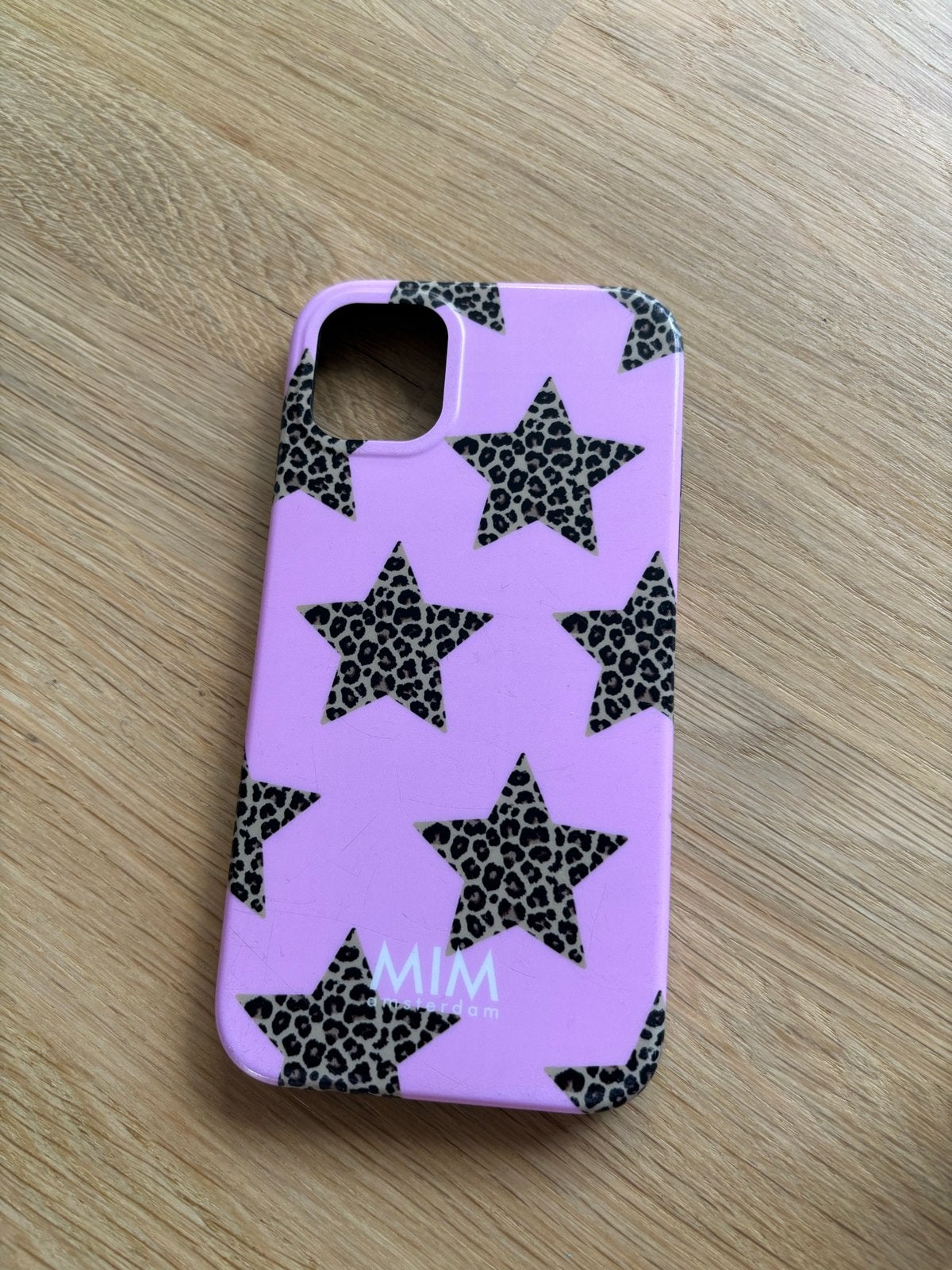 MIM Telefoonhoesje iPhone 11 - Roze met Luipaard Sterren, Ophalen, Gebruikt, Hoesje of Tasje