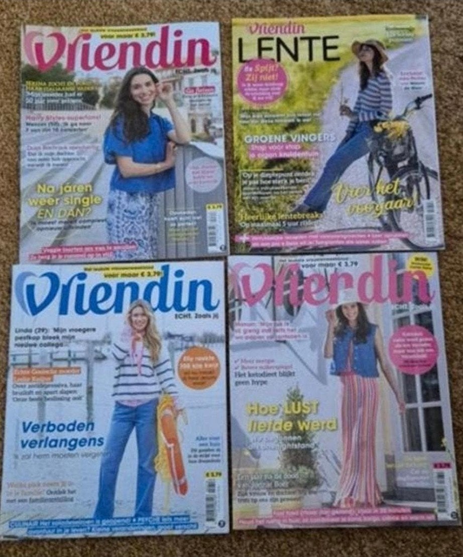 3 x Tijdschrift Vriendin nr.16-17-18 2026 + lentespecial, Boeken, Ophalen of Verzenden, Zo goed als nieuw, Damesbladen