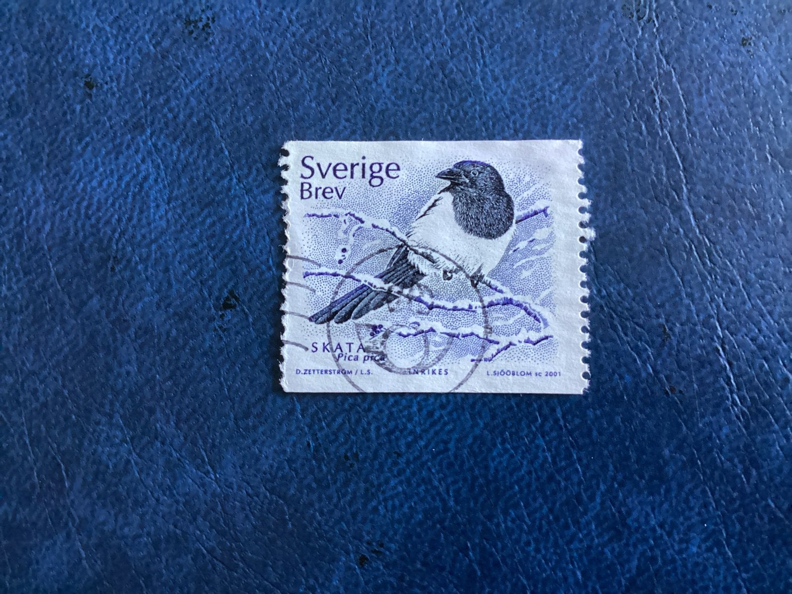 Zweden 2001- Mi.2228- - Ekster (Skata), Verzenden, Zweden, Gestempeld
