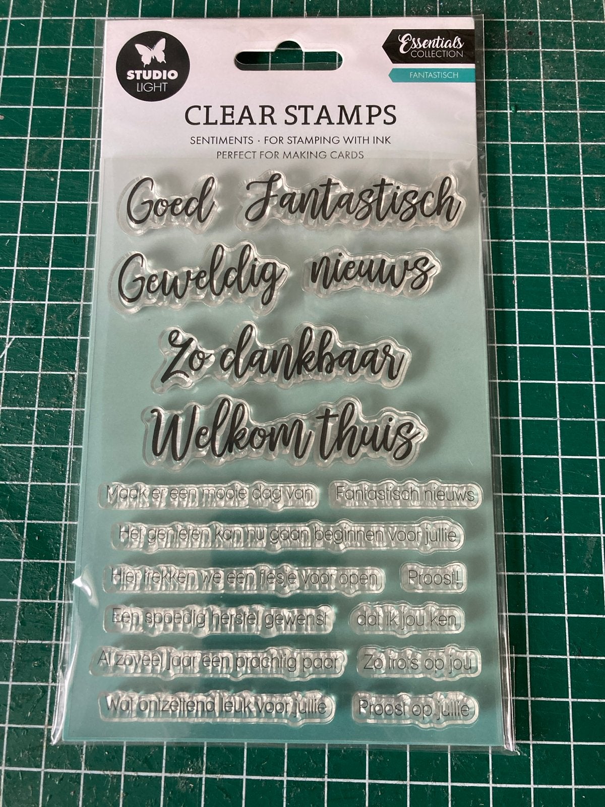 Studio Light Clear Stamps - Fantastisch Sentiments, Hobby en Vrije tijd, Ophalen of Verzenden, Nieuw, Clearstamp