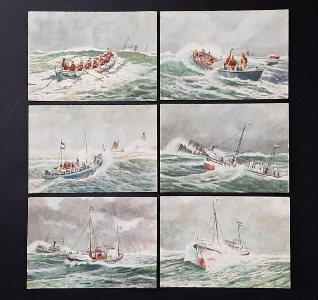 Reddingboot stranding KNRM reddingwezen reddingsboot NZHRM, Verzamelen, Scheepvaart, Ophalen of Verzenden, Zo goed als nieuw, Kaart, Foto of Prent