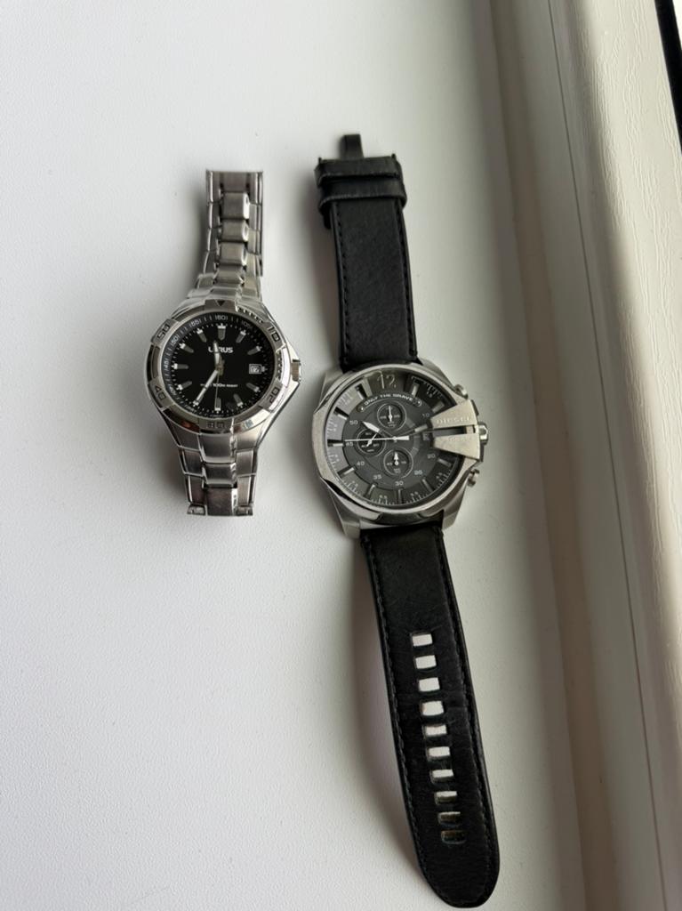 Lorus en Diesel quartz horloge, Overige merken, Staal, Gebruikt, Polshorloge