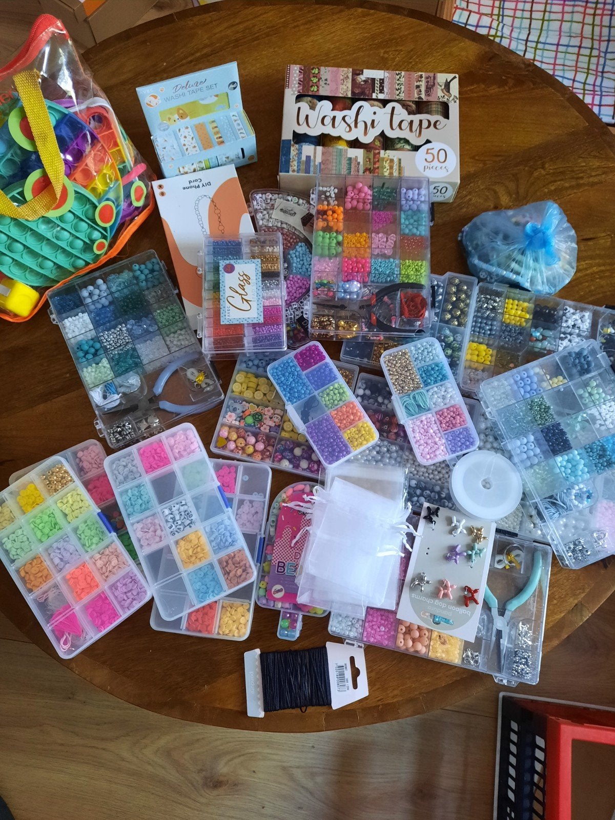 Grote partij kralen, washi tape en knutselspullen, Ophalen of Verzenden, Nieuw, Kraal