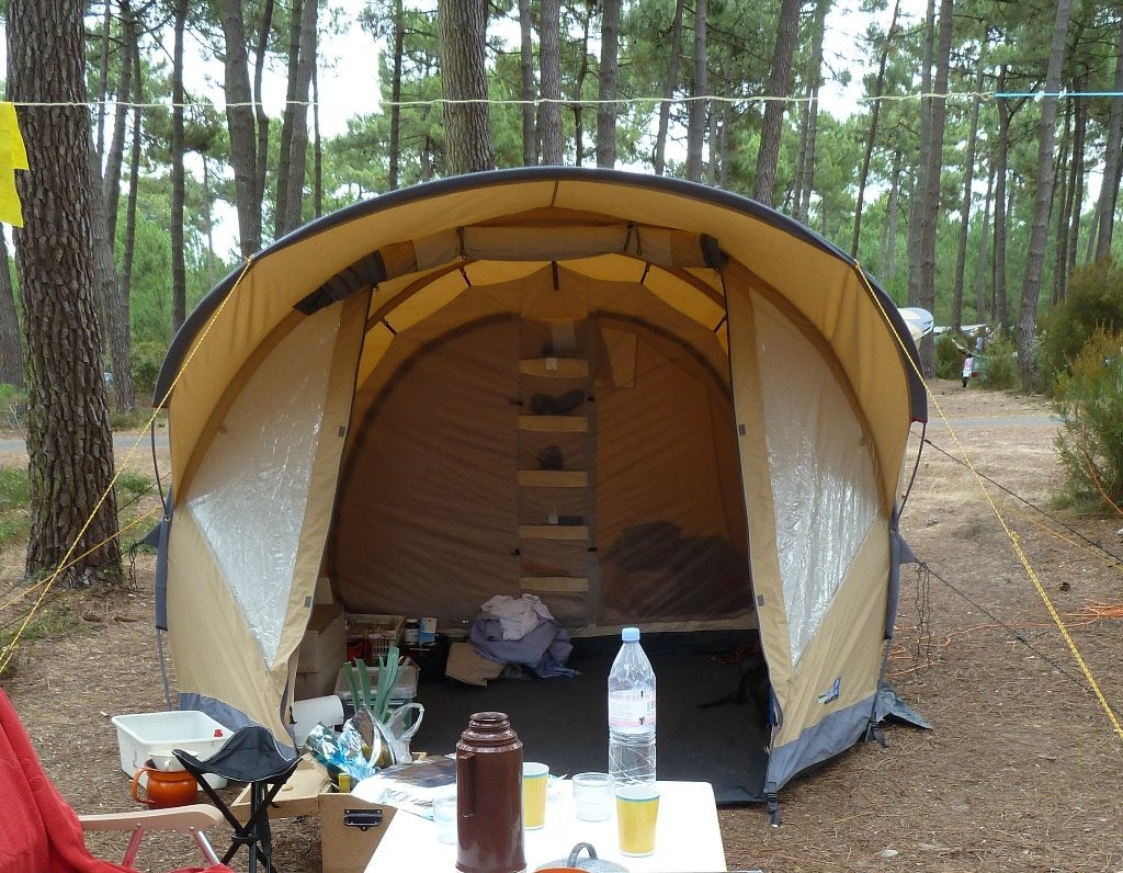 ruime katoenen tent Eurotrail, type Ottawa (3 pers.), Caravans en Kamperen, Tenten, tot en met 3, Zo goed als nieuw, Ophalen