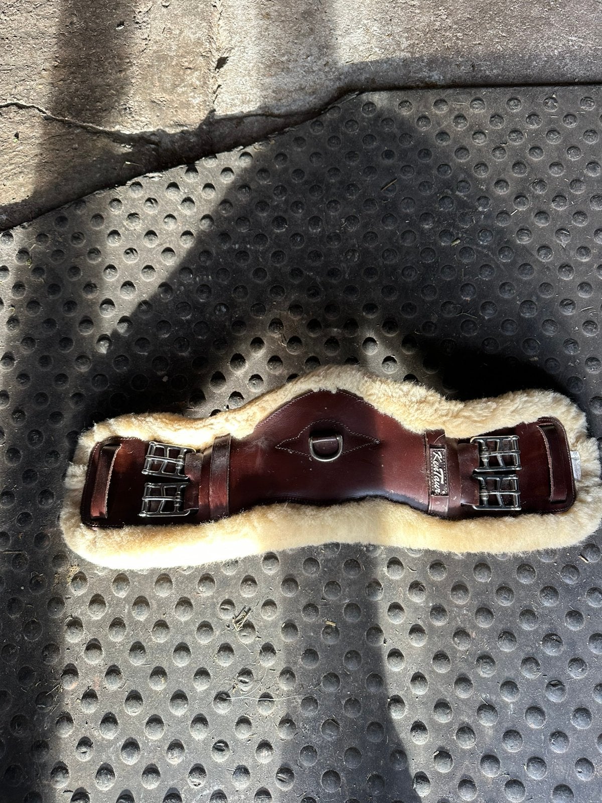 Kentaur dressuursingel bruin met bont 40cm, Ophalen of Verzenden, Gebruikt, Dressuur