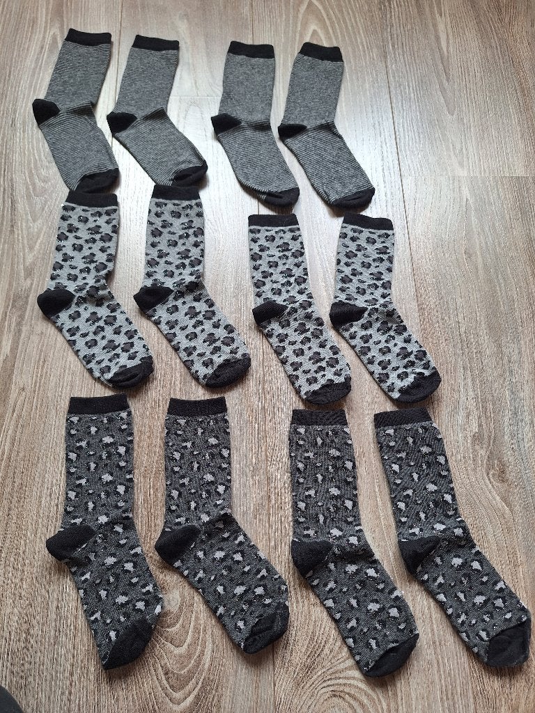 6 paar damessokken maat 35-38, Sokken en Kniesokken, Zwart, Maat 35 t/m 38, Nieuw