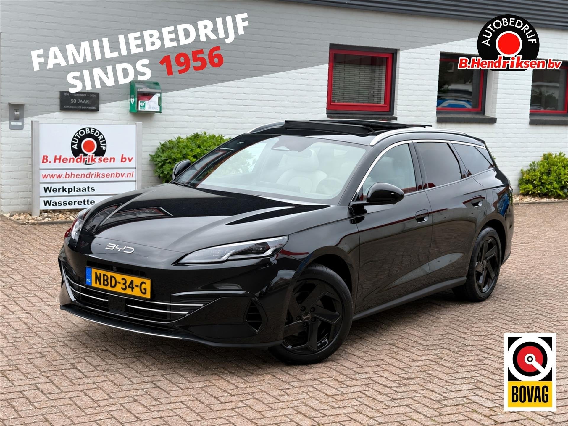 Byd Seal 6 Touring 1.5 DM-i 212PK PHEV Comfort/ Panoramadak/, Auto's, Automaat, Dealer onderhouden, 4 cilinders, Zwart
