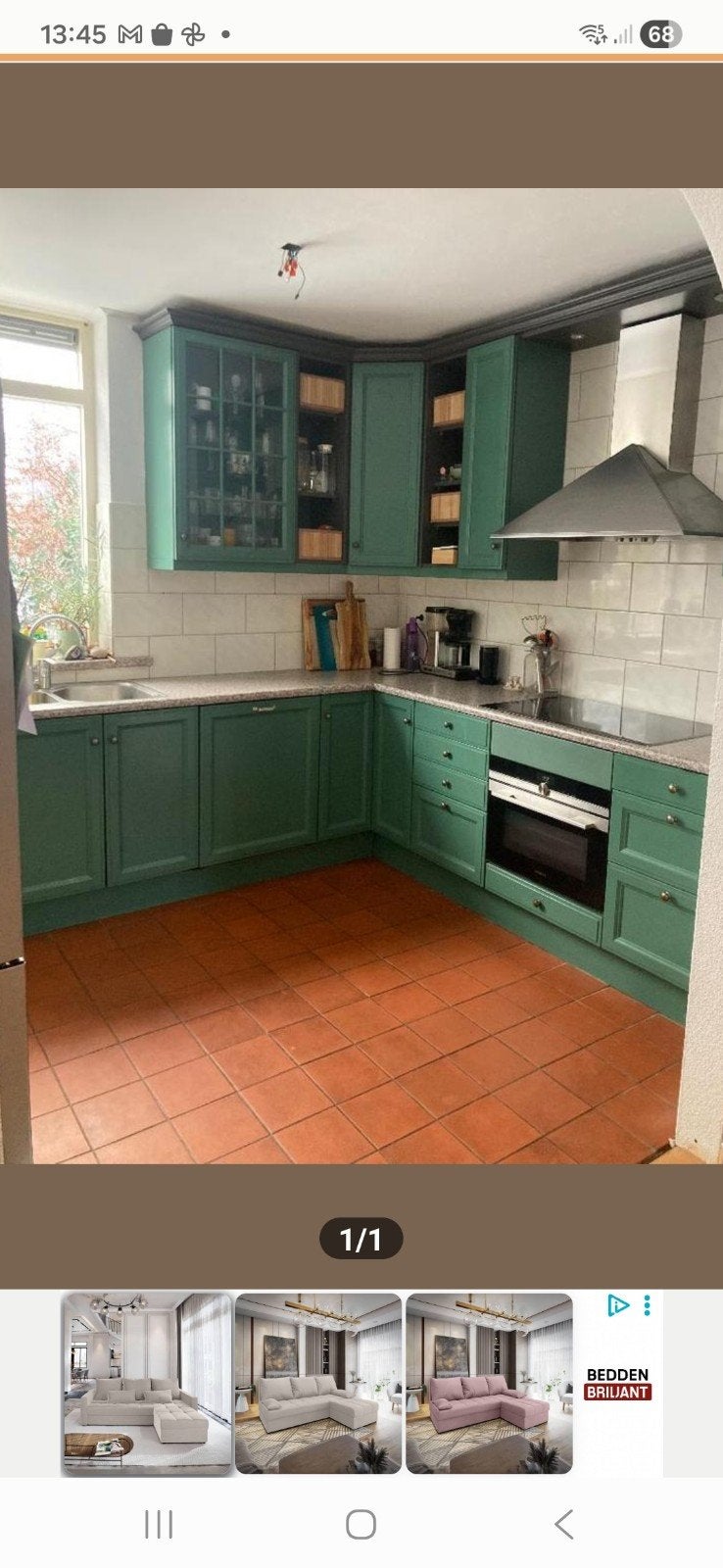 Complete hoekkeuken met goed werkende  apparatuur -, Huis en Inrichting, Ophalen, Gebruikt, Hoekkeuken, Composiet