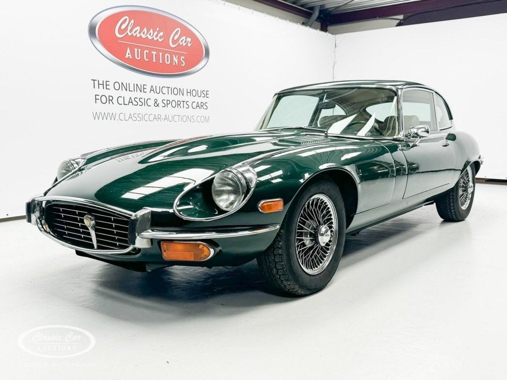 Jaguar E-TYPE V12  - ONLINE AUCTION, Auto's, Automaat, Bedrijf, Jaguar, Groen
