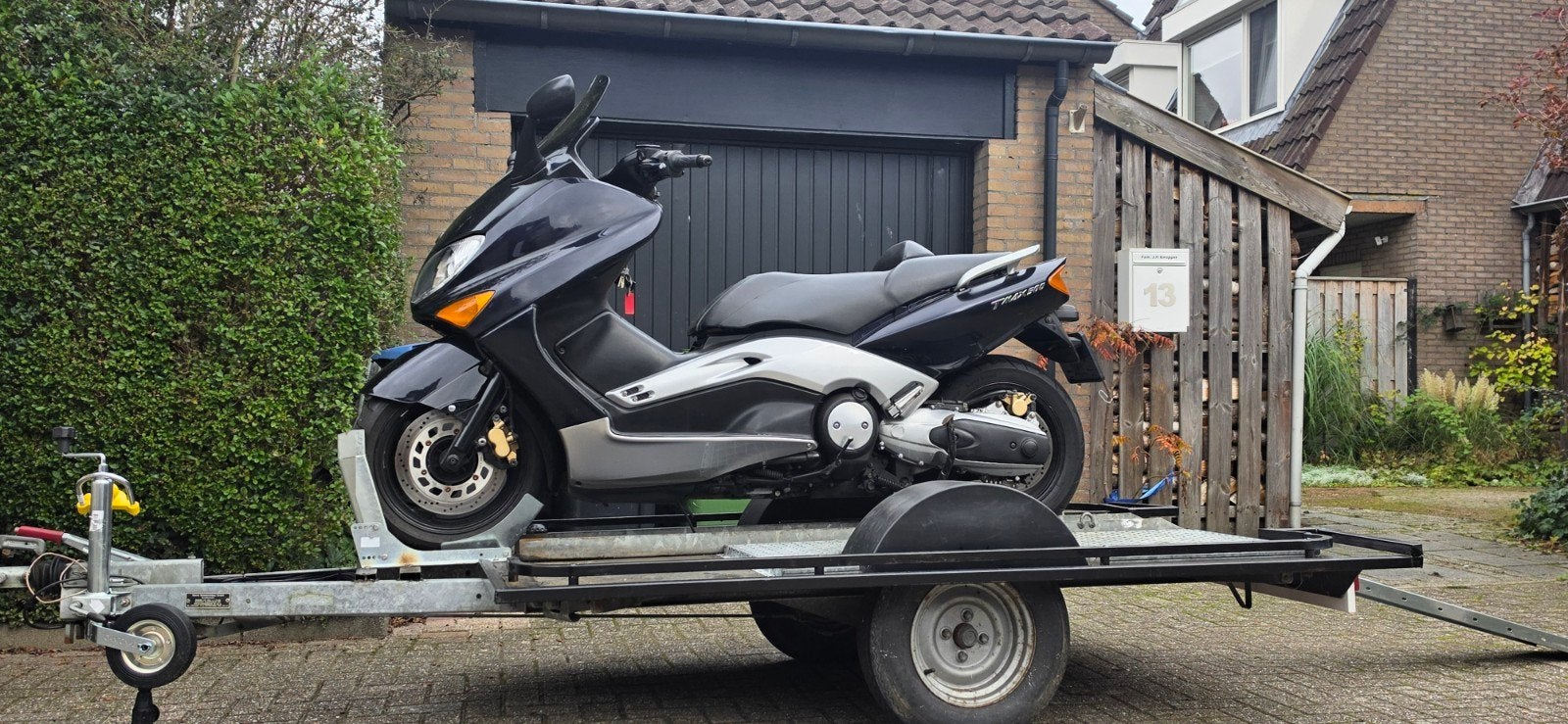 T-max 500 2002  40.000 km.  evt. incl. motortrailer, Motoren, Ophalen, 2 cilinders, 12 t/m 35 kW