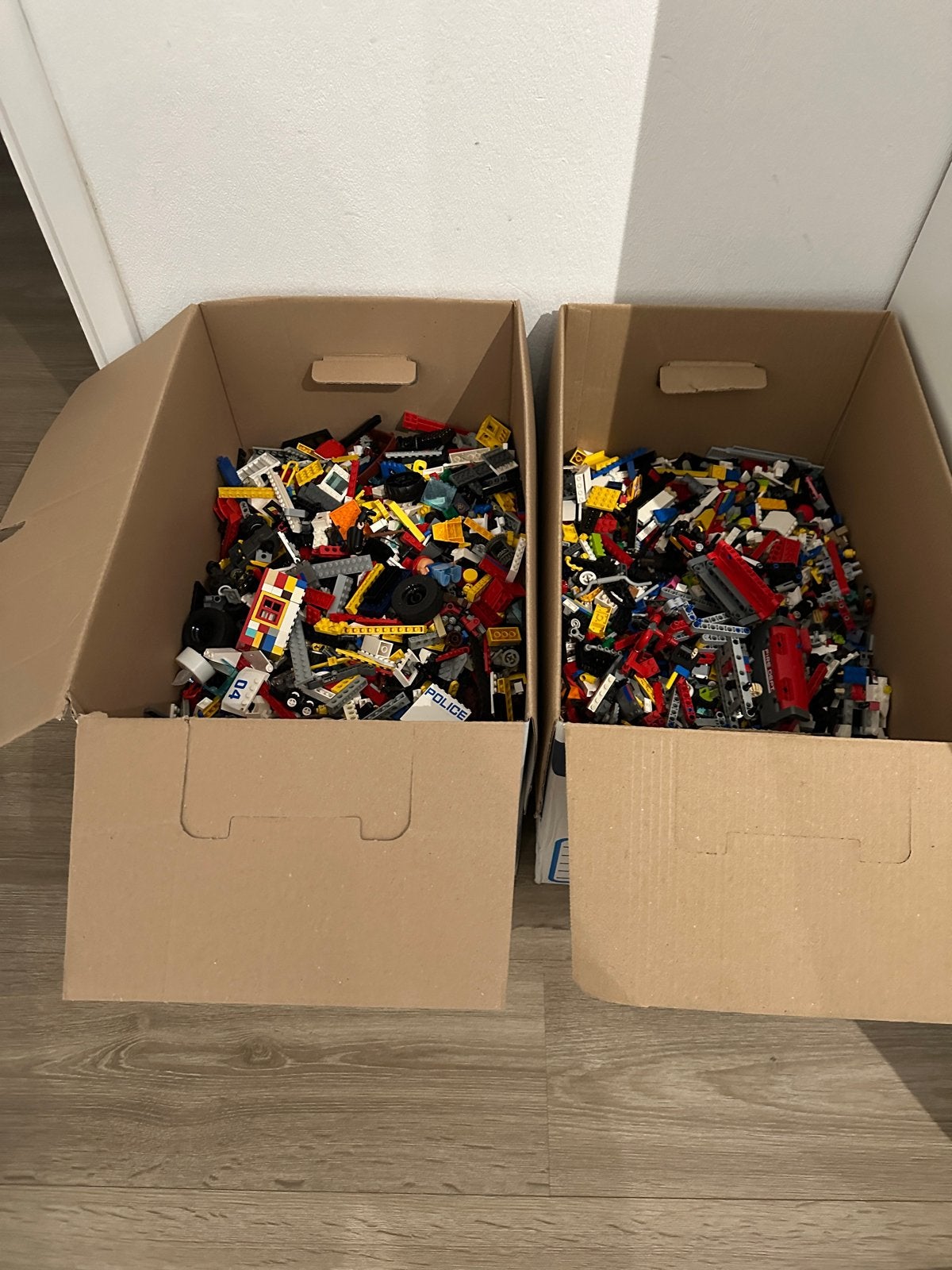 Lego ongesorteerd 15,5 kg in 2 dozen - Losse stenen, Ophalen, Gebruikt, Inclusief extra onderdelen, Lego