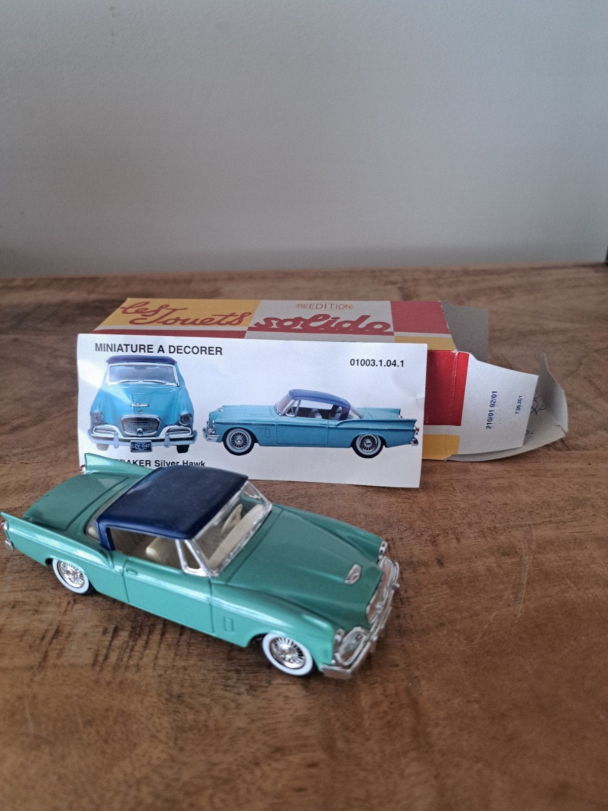 solido model studebaker silver hawk 1957 in doos, Solido, France, Gebruikt, Auto