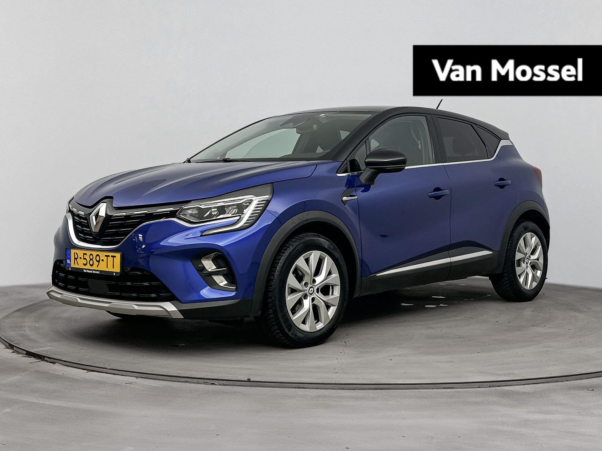 Renault Captur 1.3 TCe Intens 140PK | Automaat | Trekhaak |, Auto's, Gebruikt, 4 cilinders, Blauw, Leder en Stof