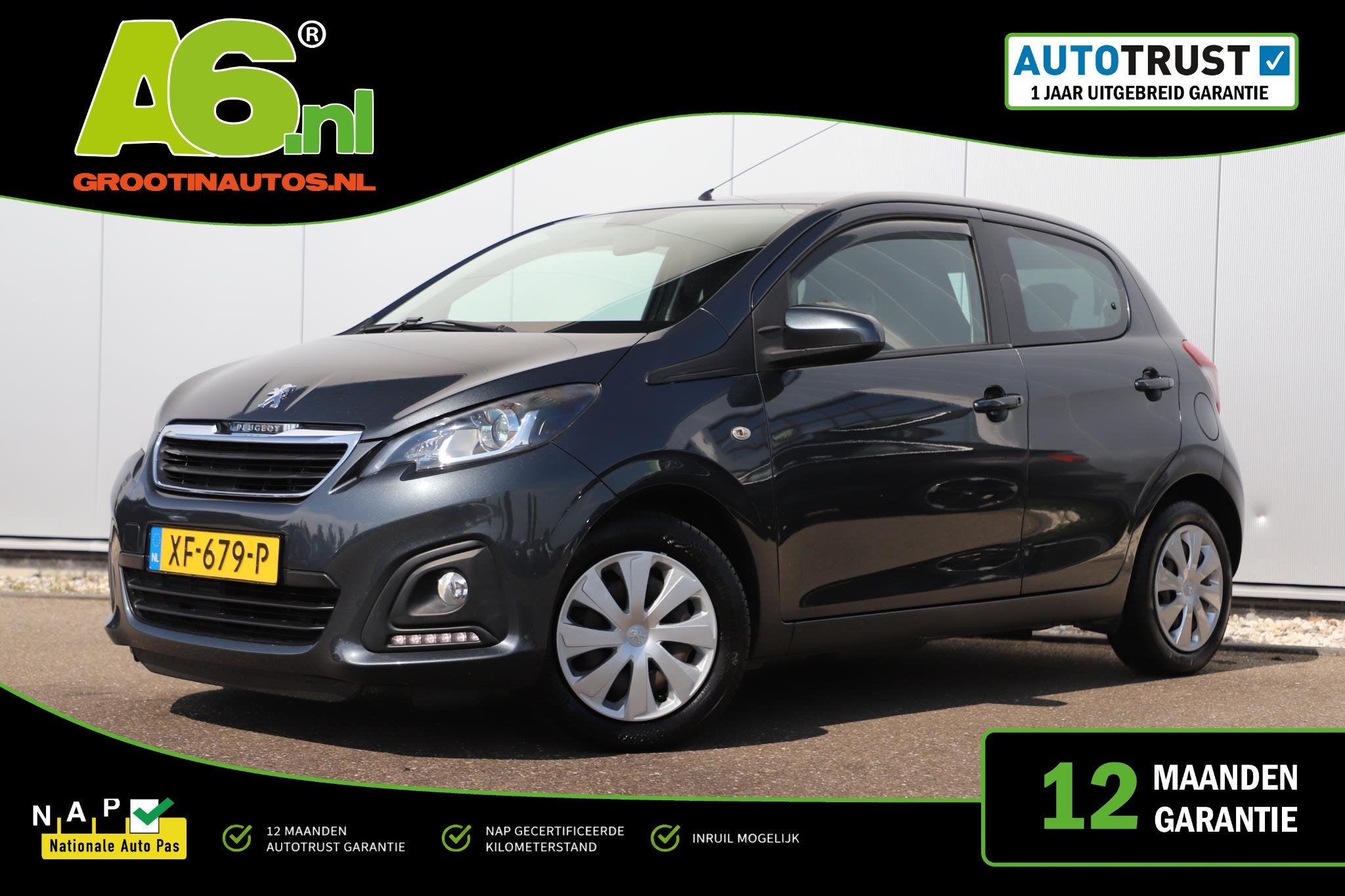 Peugeot 108 1.0 e-VTi Active Radio Bluetooth Airco LED Elekt, Auto's, Peugeot, Voorwielaandrijving, Stof, Gebruikt, Met garantie (alle)