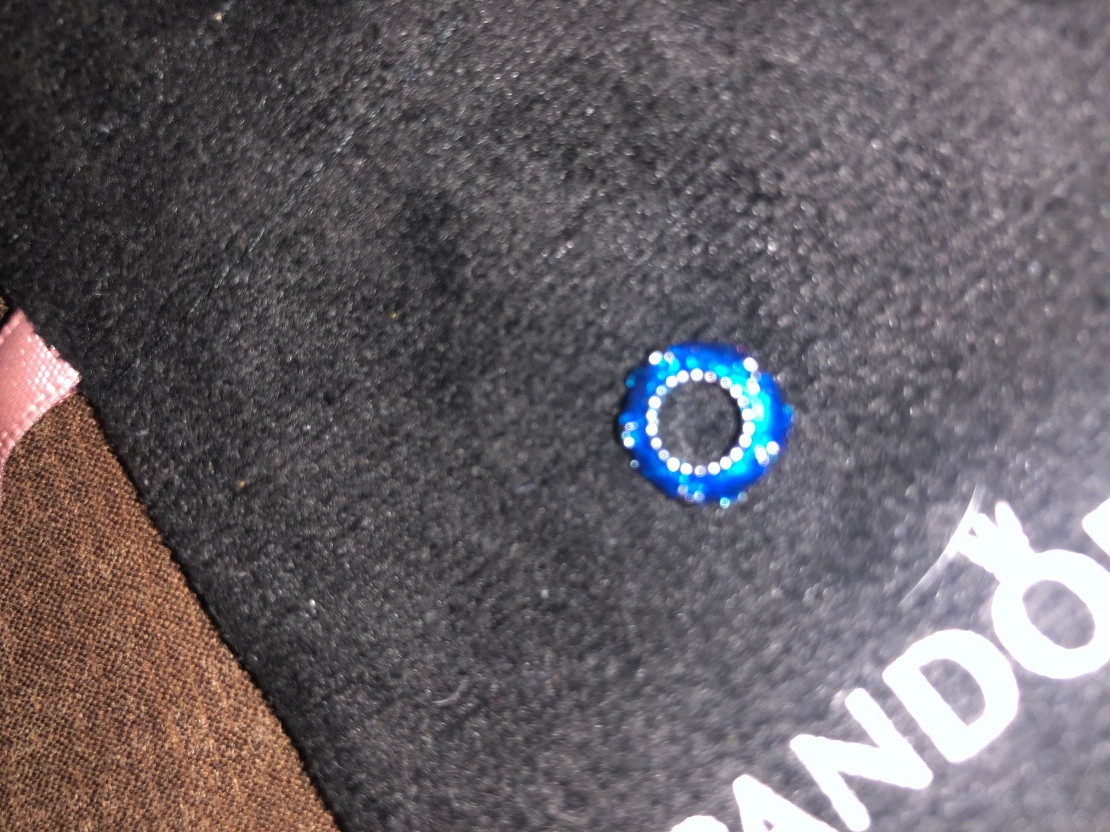 Prachtige paars blauwe bedel voor bedelarmband, Overige merken, Overige materialen, Gebruikt, Ophalen of Verzenden