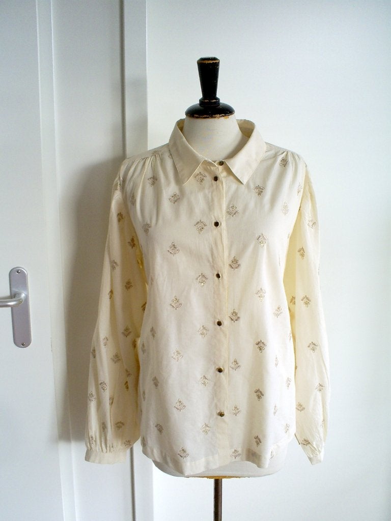 NIEUW __ SUMMUM blouse met borduursel mt. 40 _ 42, Maat 38/40 (M), Summum, Verzenden, Beige