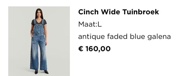 Tuinbroek g-star, Ophalen, Nieuw, Blauw, W30 - W32 (confectie 38/40)