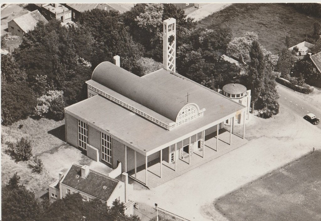 Deurne wiilbrorduskerk neerkant, Verzamelen, Ansichtkaarten | Nederland, Ophalen of Verzenden, Voor 1920, Gelopen, Noord-Brabant