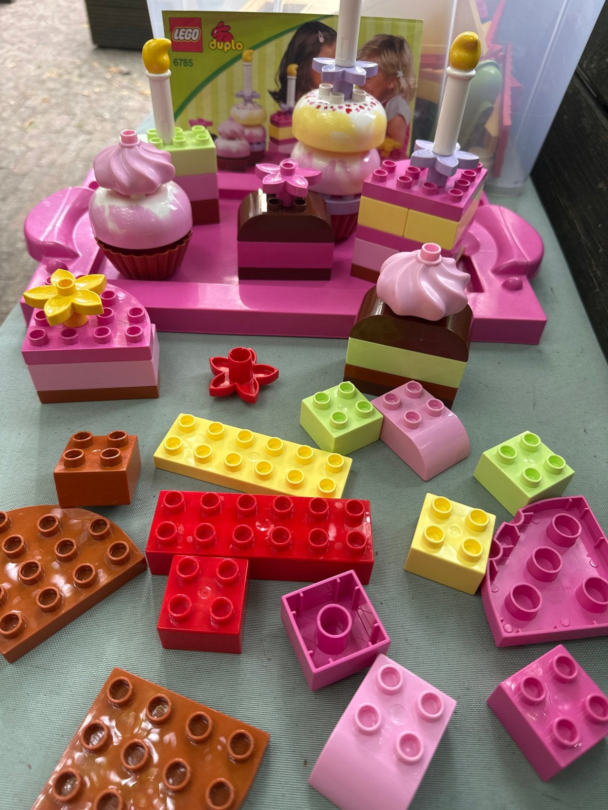 Lego Duplo 6785 Taartjes en cupcakes met dienblad, Gebruikt, Overige thema's, Ophalen of Verzenden, Duplo
