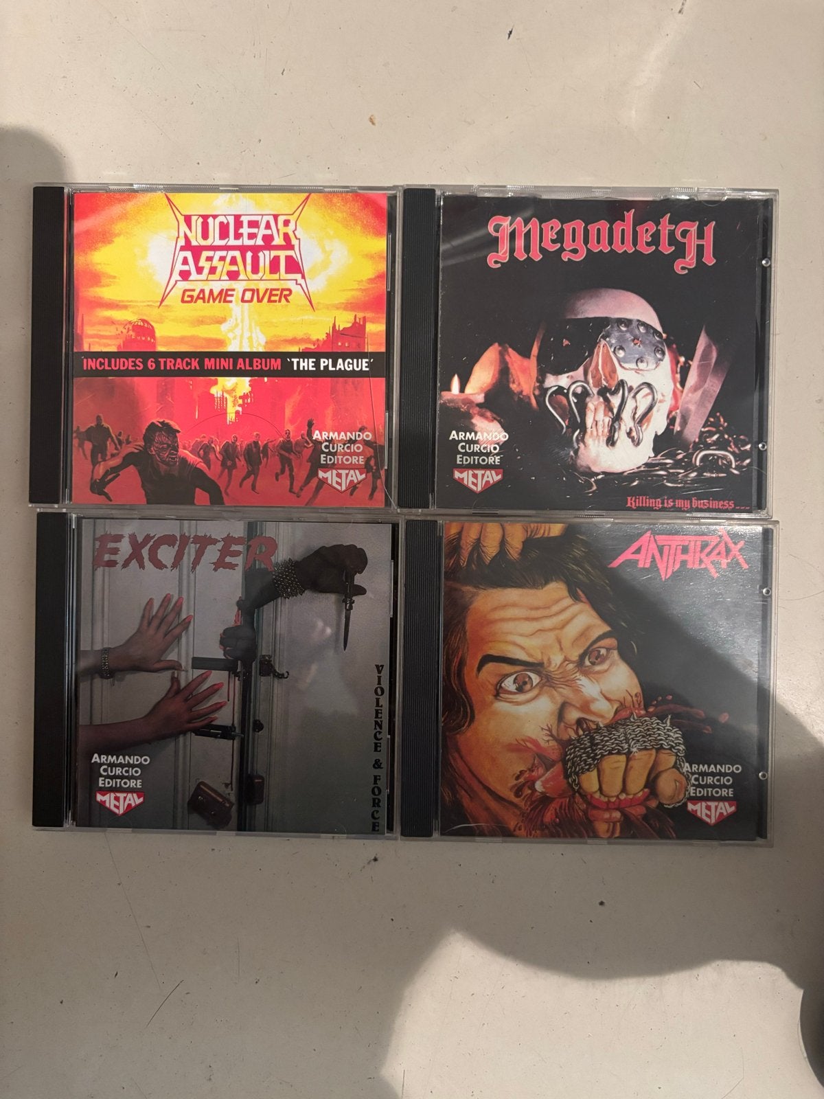 4x Thrash Metal: Nuclear Assault, Megadeth, Anthrax, Ophalen of Verzenden, Inclusief doosje, Album, Gebruikt