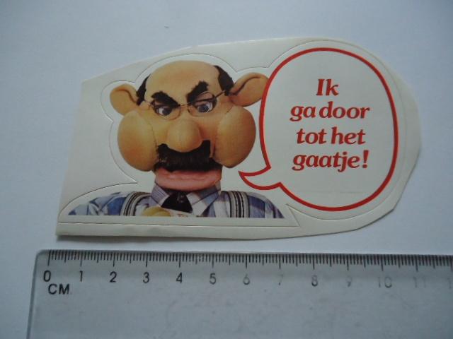 sticker oud OME JOOP Andre van Duin tv radio dikvoormekaar, Verzamelen, Verzenden, Zo goed als nieuw, Bedrijf of Vereniging
