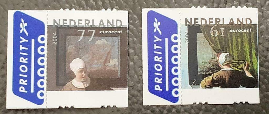 NVPH 2246-47 Oude Kunst 2004 Gestanst, Postzegels en Munten, Postzegels | Nederland, Verzenden, Na 1940, Postfris