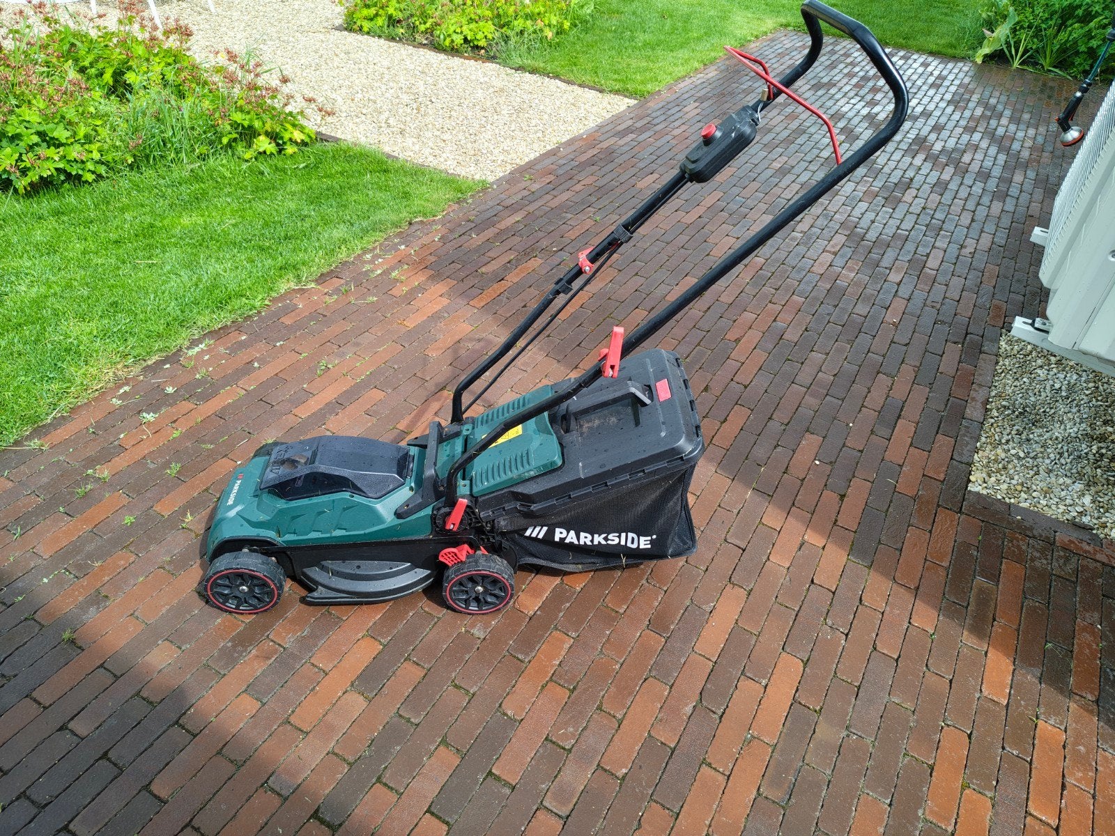 Parkside 20V Accu Grasmaaier - Goede Staat, Ophalen, Gebruikt, Accu-grasmaaier, Parkside