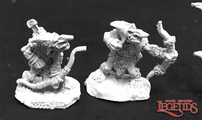 Cave Goblin Archers (2) 03777 (metal) Wargames Dungeons, Verzenden, Figuurtje(s), NL, Reaper Miniatures
