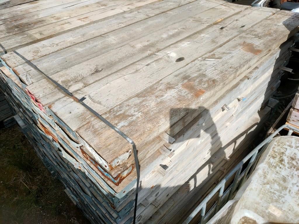 steigerhout / steigerplanken +/- 6 cm dik, Doe-het-zelf en Verbouw, Hout en Planken, Ophalen, Gebruikt, Plank, Steigerhout